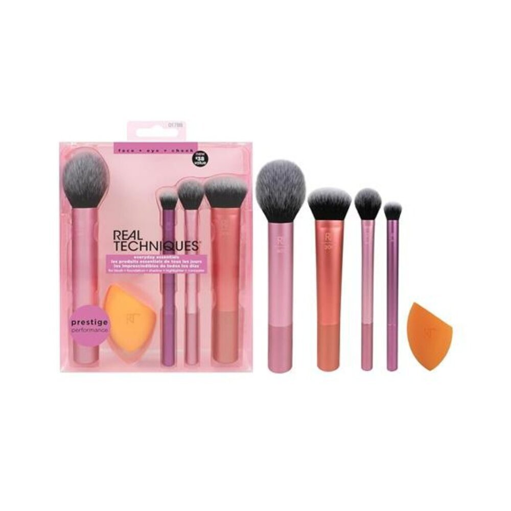 Makeup Brush Set with Sponge for Foundation Blush Contour Eyeshadow Powder
